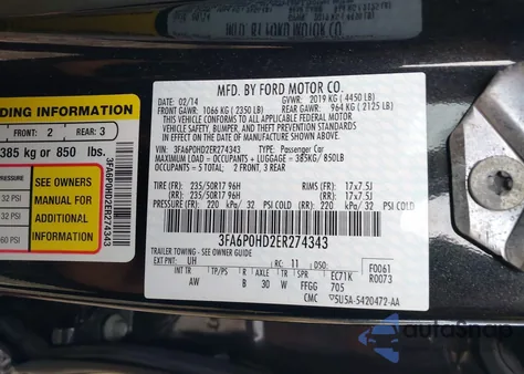 2014 Ford Fusion Se from USA, damaged, VIN 3FA6P0HD2ER274343